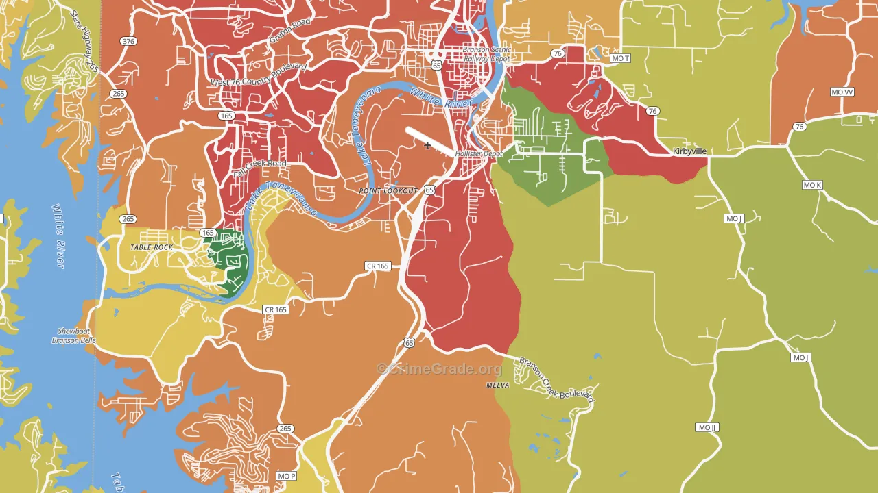 65672, MO Map of Drug-Related Crime Rates