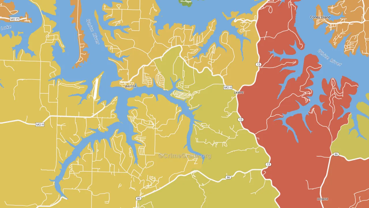 65681, MO Map of Drug-Related Crime Rates