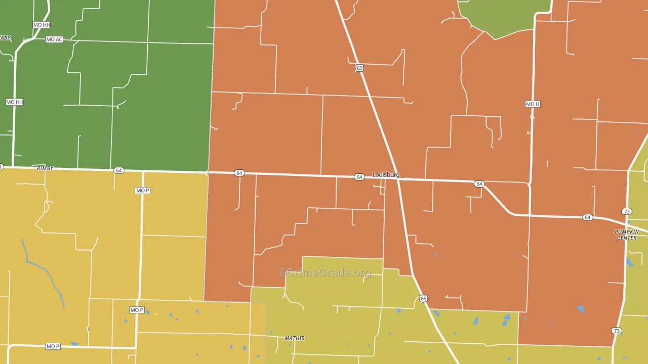 65685, MO Map of Drug-Related Crime Rates