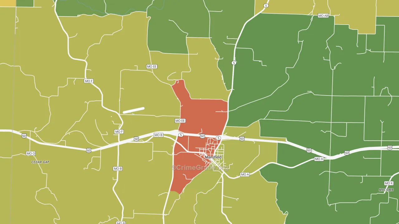 65704, MO Map of Drug-Related Crime Rates