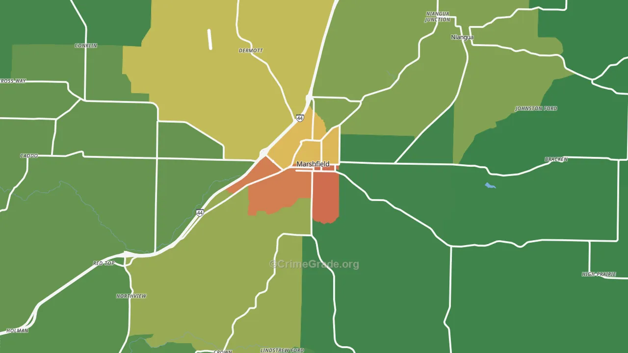 65706, MO Map of Drug-Related Crime Rates