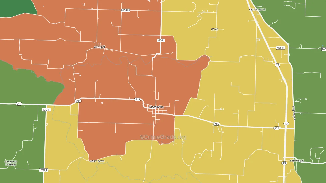 65710, MO Map of Drug-Related Crime Rates