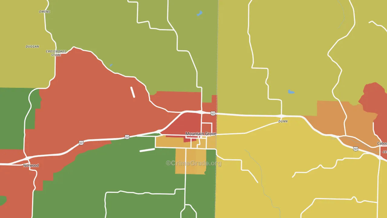 65711, MO Map of Drug-Related Crime Rates
