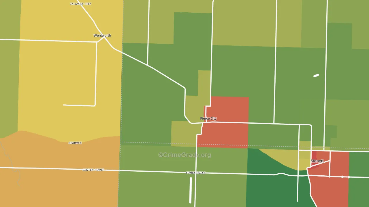 65723, MO Map of Drug-Related Crime Rates