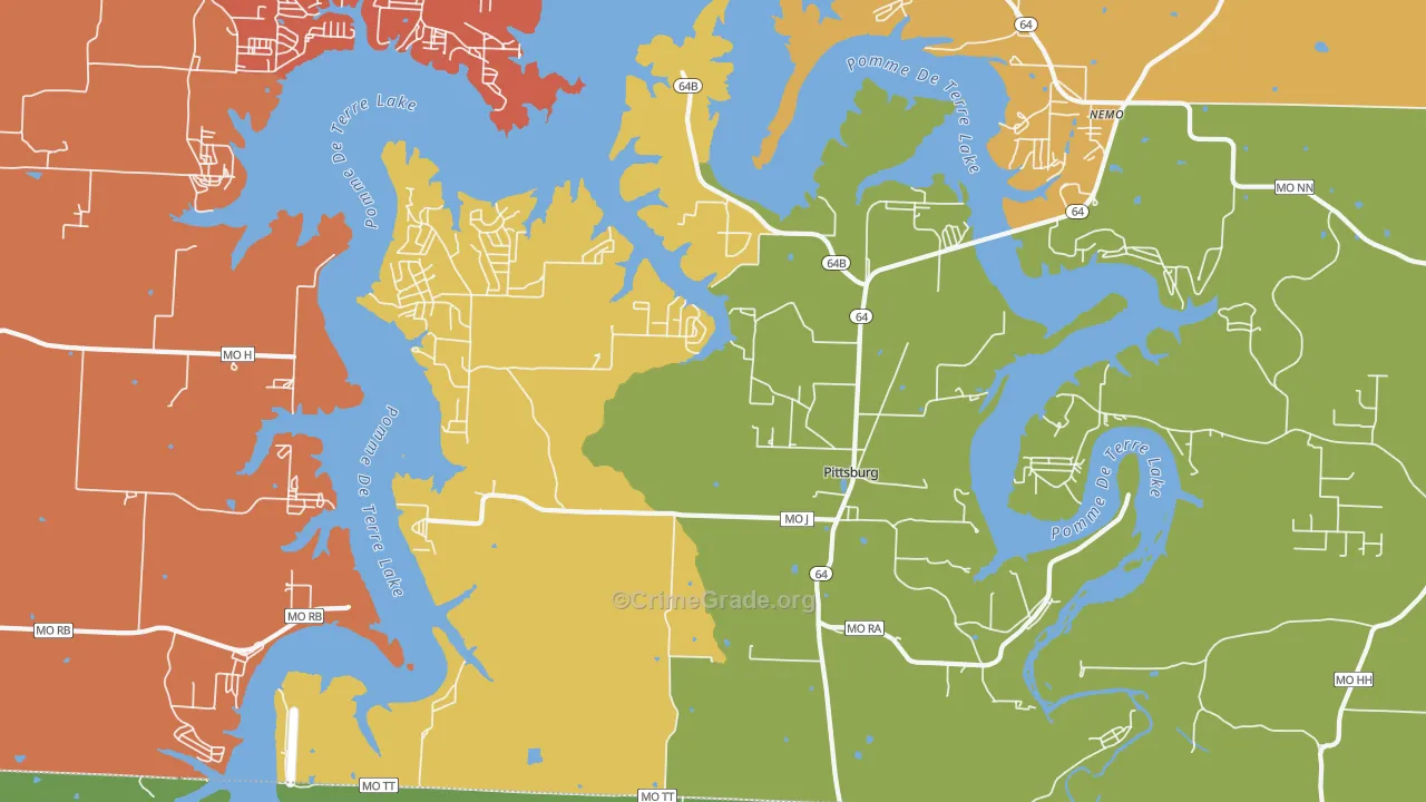 65724, MO Map of Drug-Related Crime Rates