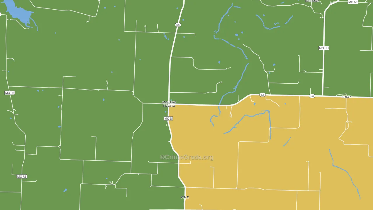 65727, MO Map of Drug-Related Crime Rates