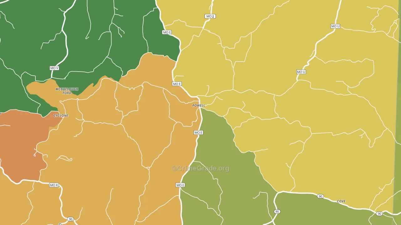 65730, MO Map of Drug-Related Crime Rates