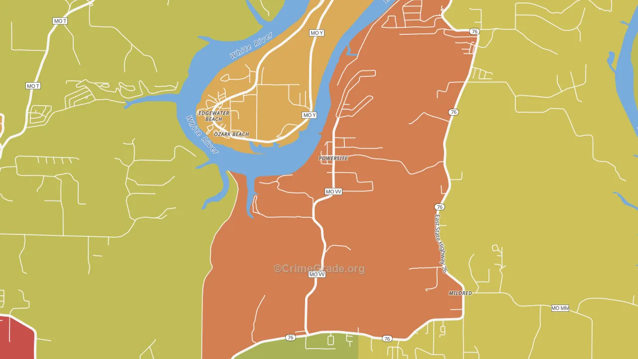 65731, MO Map of Drug-Related Crime Rates