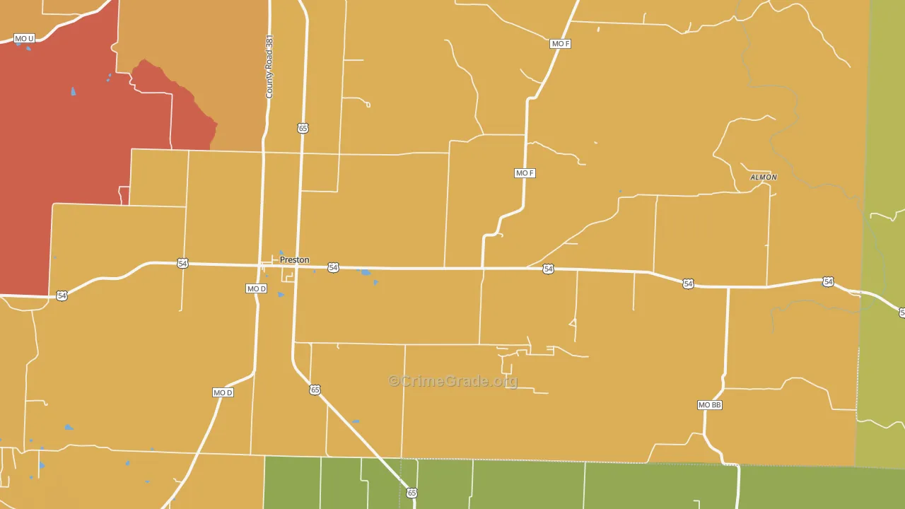65732, MO Map of Drug-Related Crime Rates
