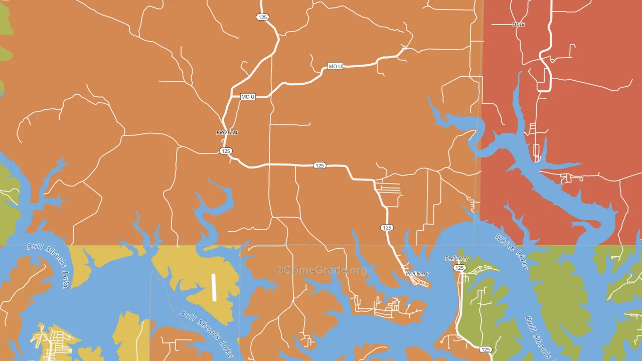 65733, MO Map of Drug-Related Crime Rates