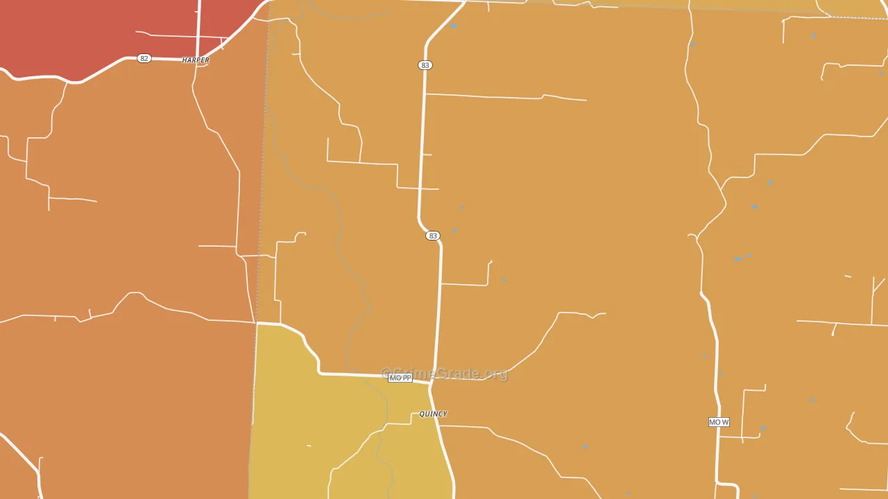 65735, MO Map of Drug-Related Crime Rates