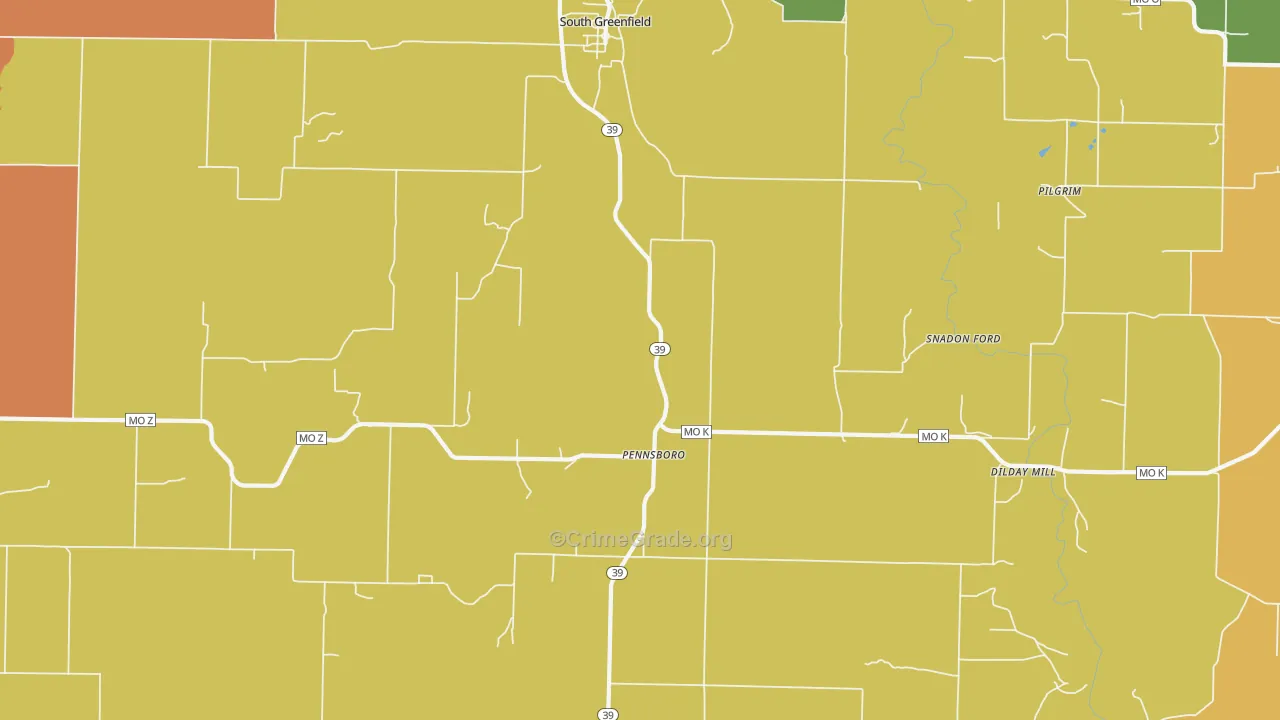 65752, MO Map of Drug-Related Crime Rates