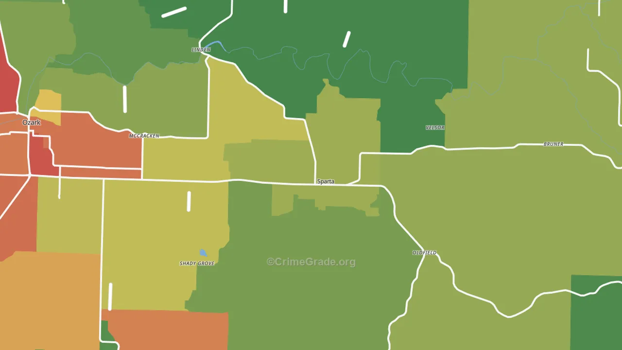 65753, MO Map of Drug-Related Crime Rates