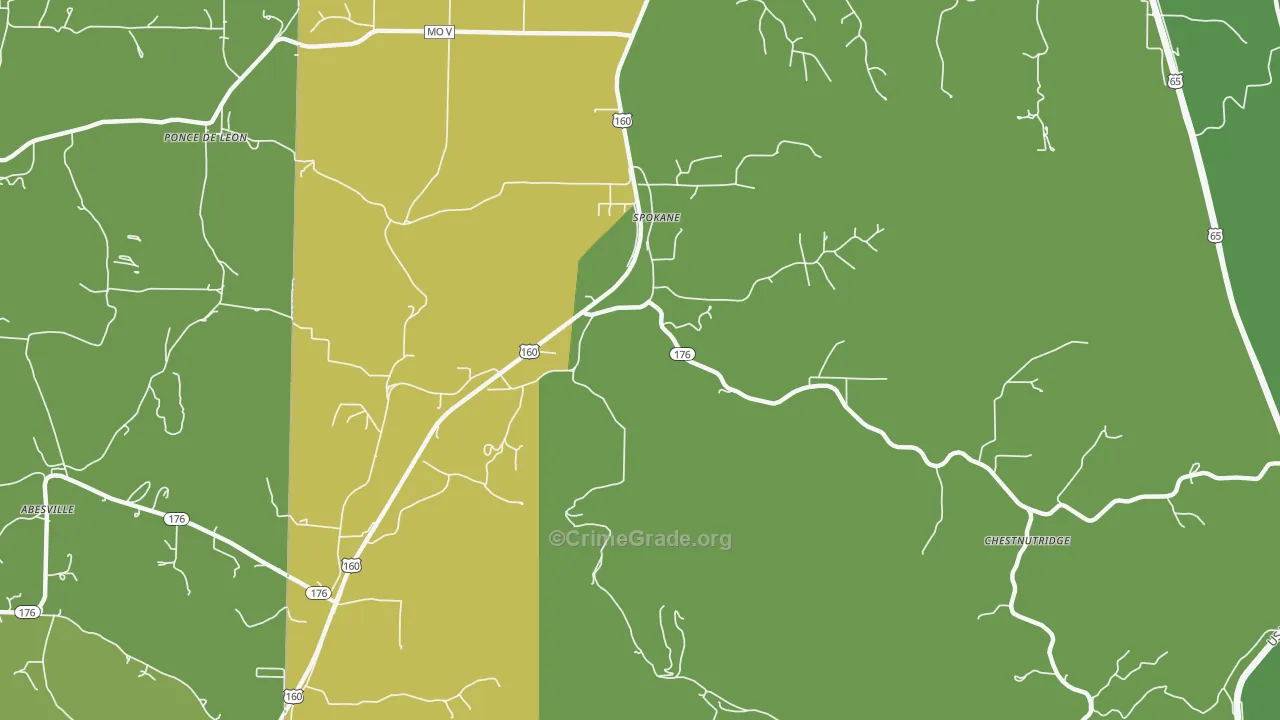 65754, MO Map of Drug-Related Crime Rates