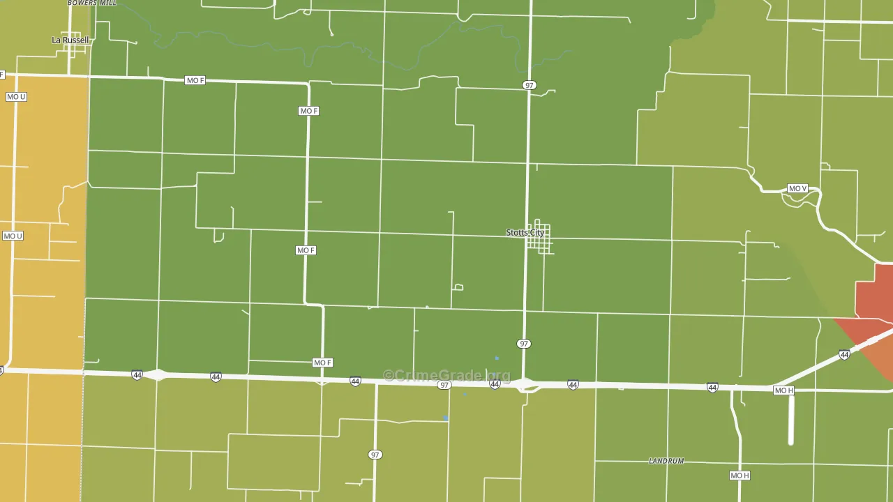 65756, MO Map of Drug-Related Crime Rates