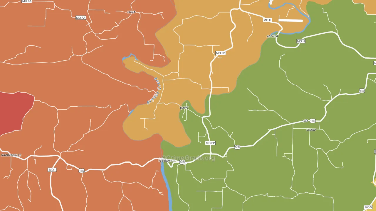 65760, MO Map of Drug-Related Crime Rates