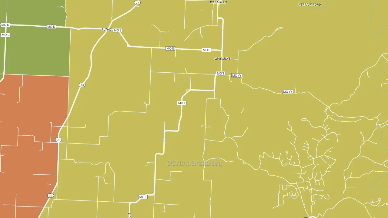 65764, MO Map of Drug-Related Crime Rates