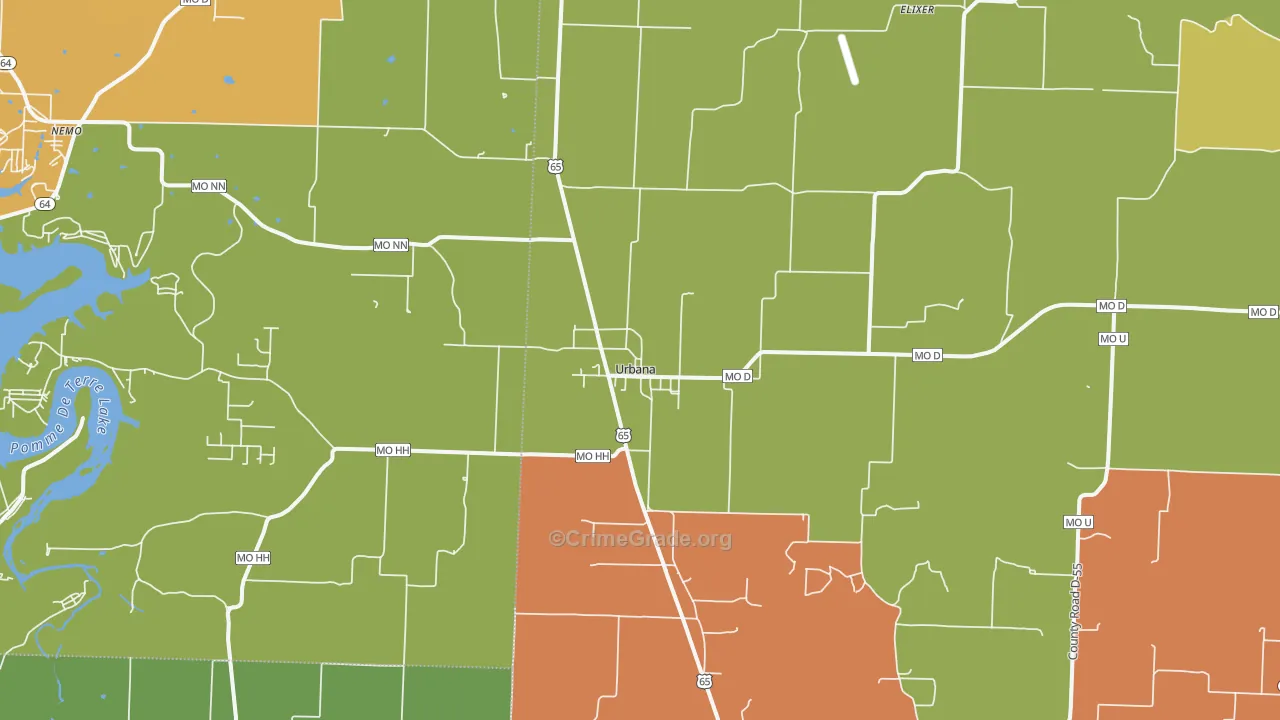 65767, MO Map of Drug-Related Crime Rates