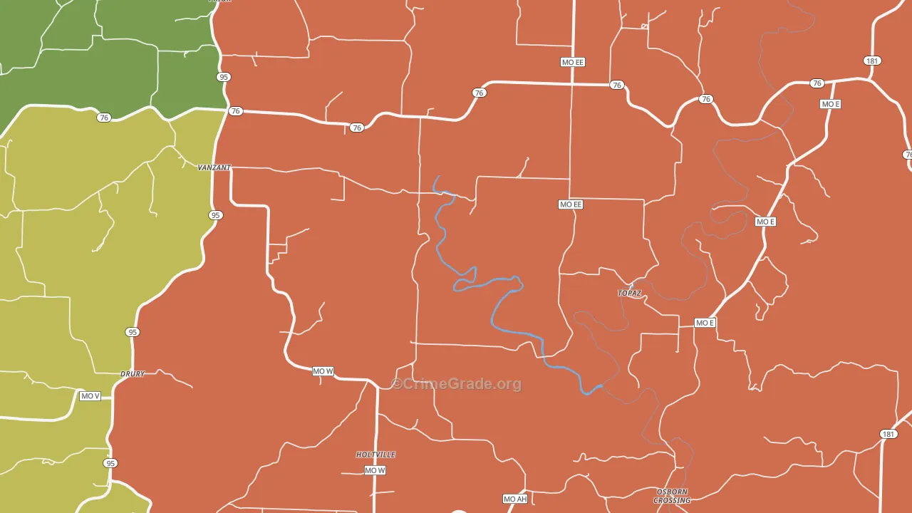 65768, MO Map of Drug-Related Crime Rates