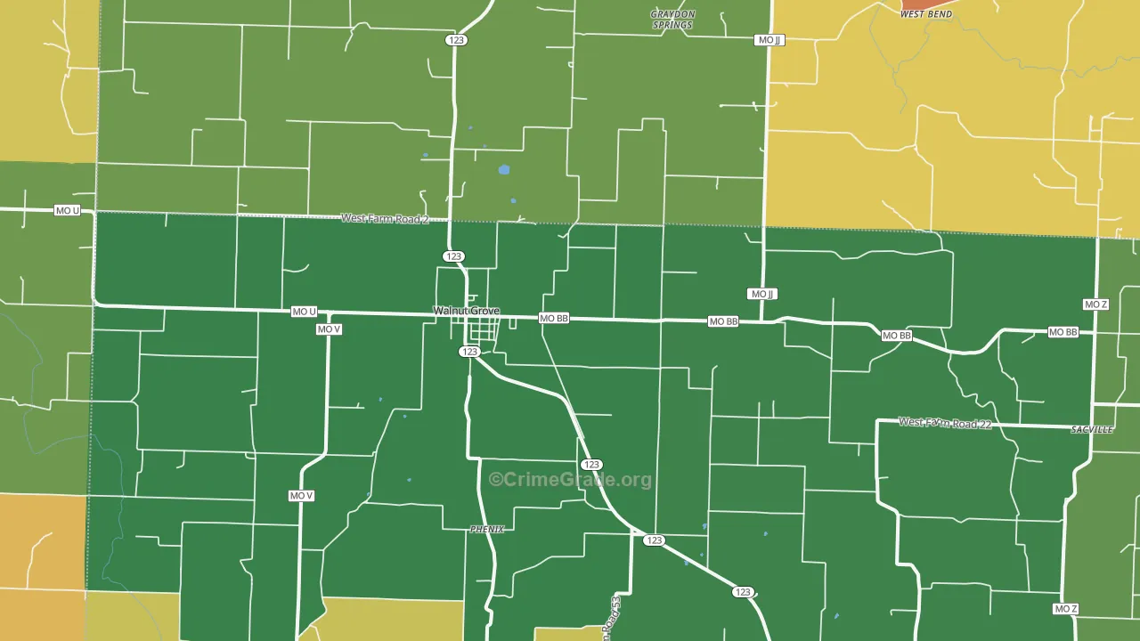 65770, MO Map of Drug-Related Crime Rates