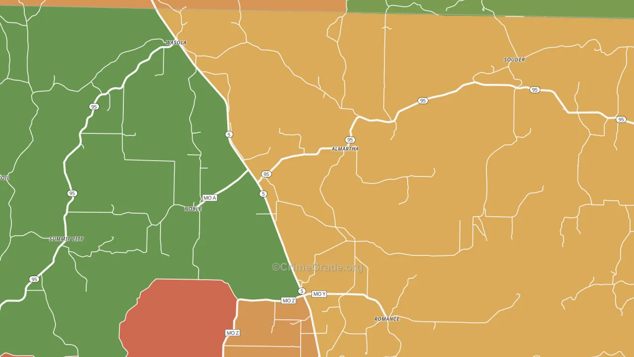 65773, MO Map of Drug-Related Crime Rates