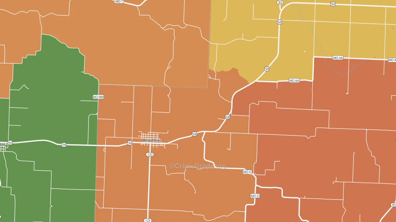 65774, MO Map of Drug-Related Crime Rates
