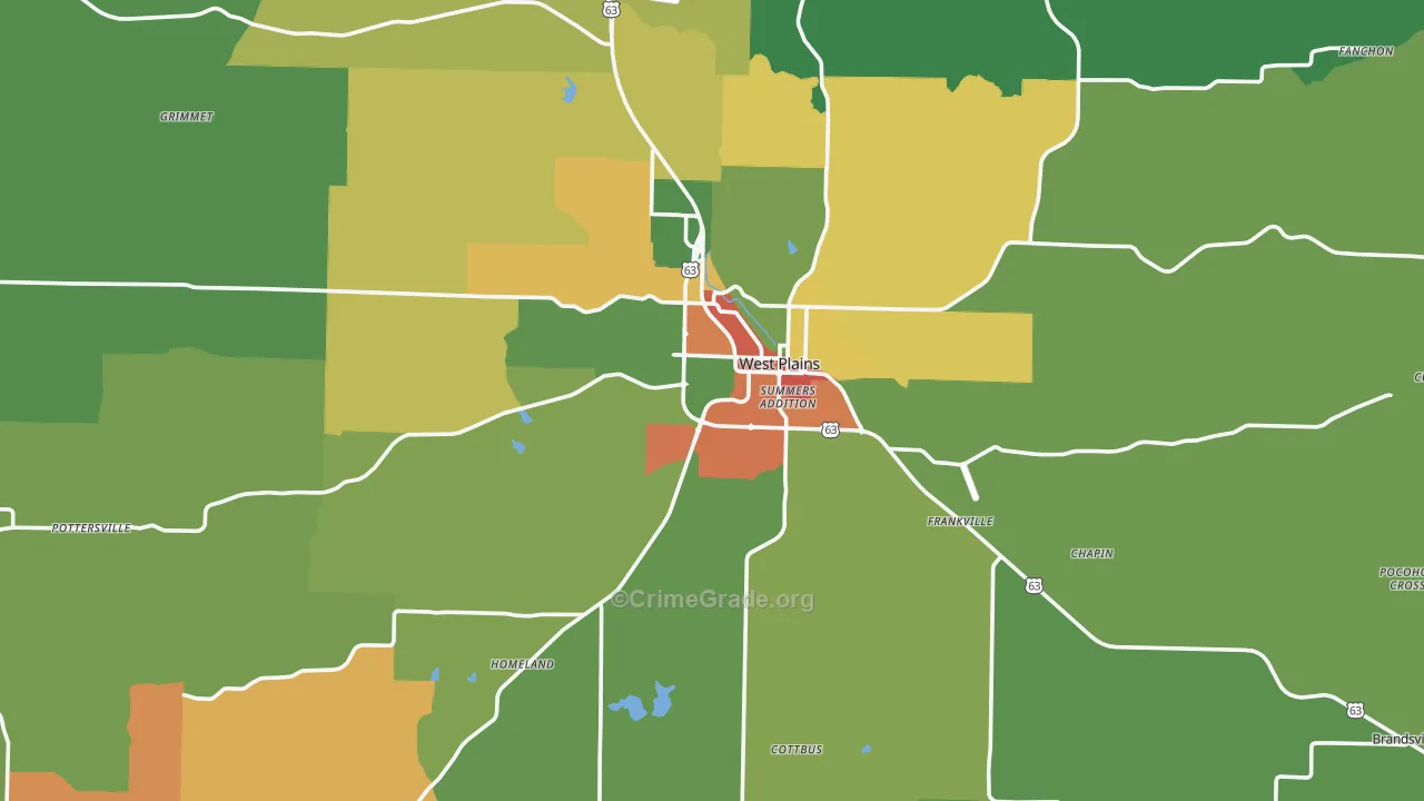 65775, MO Map of Drug-Related Crime Rates