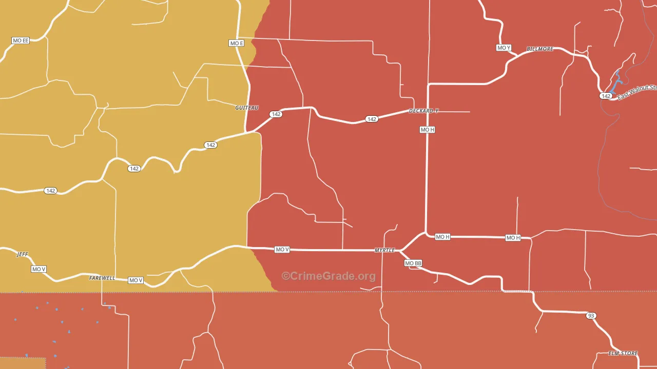 65778, MO Map of Drug-Related Crime Rates