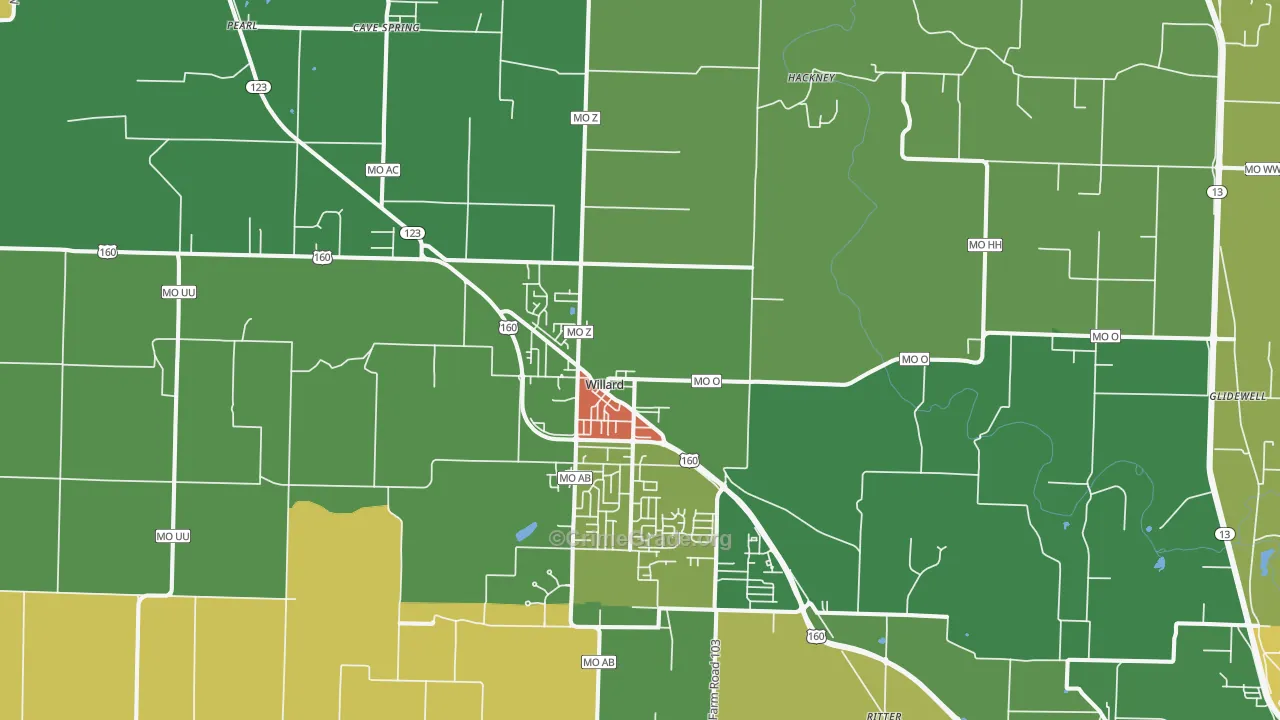 65781, MO Map of Drug-Related Crime Rates