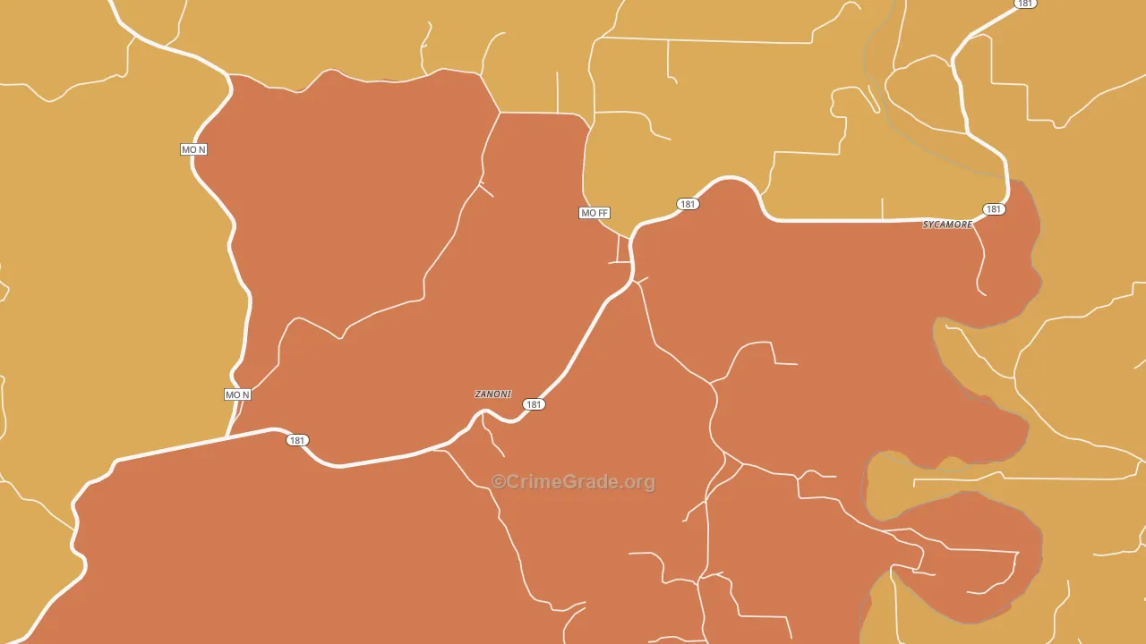 65784, MO Map of Drug-Related Crime Rates