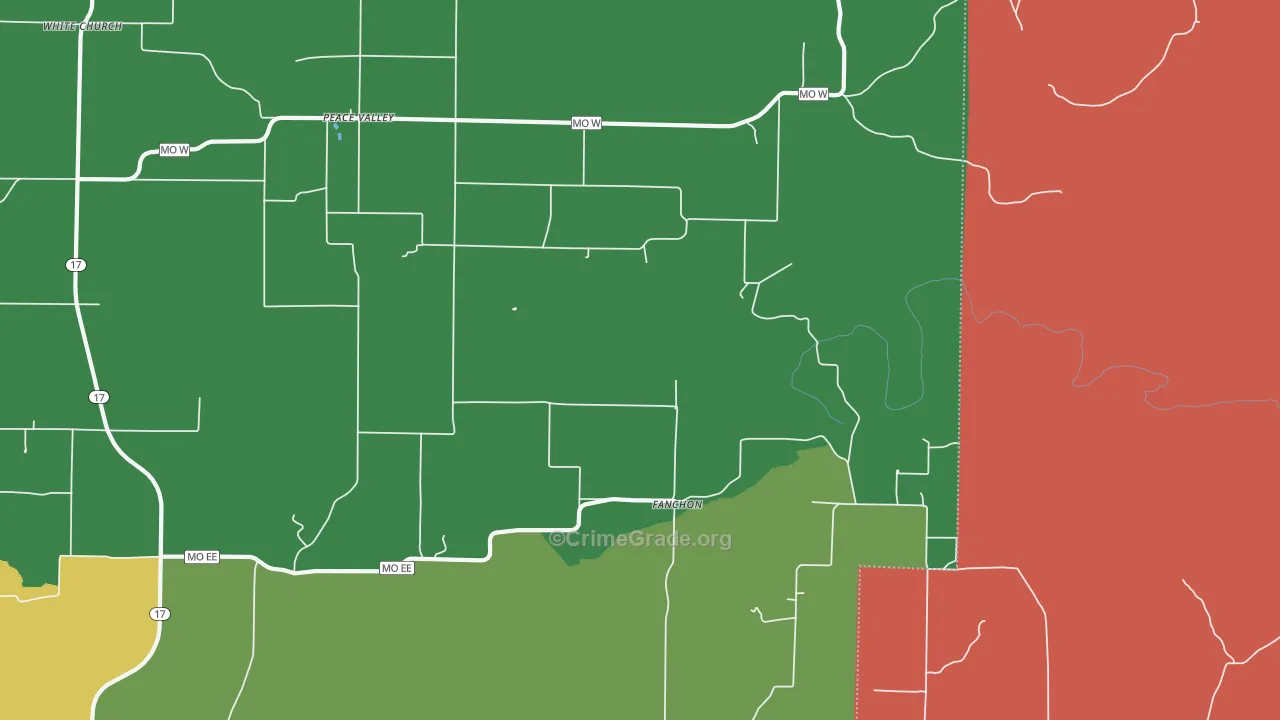 65788, MO Map of Drug-Related Crime Rates
