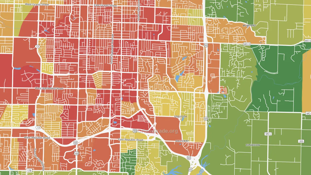 65804, MO Map of Drug-Related Crime Rates