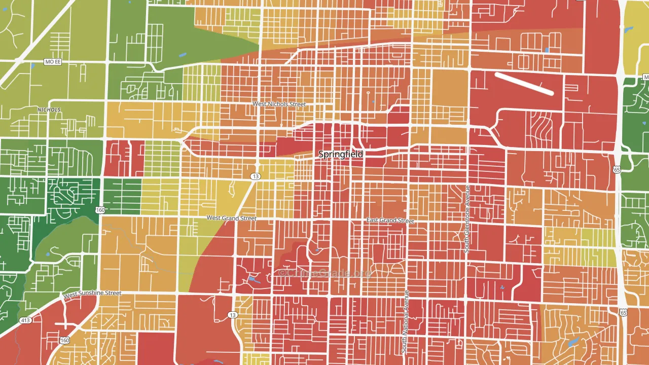 65806, MO Map of Drug-Related Crime Rates