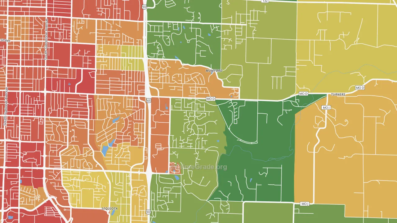 65809, MO Map of Drug-Related Crime Rates