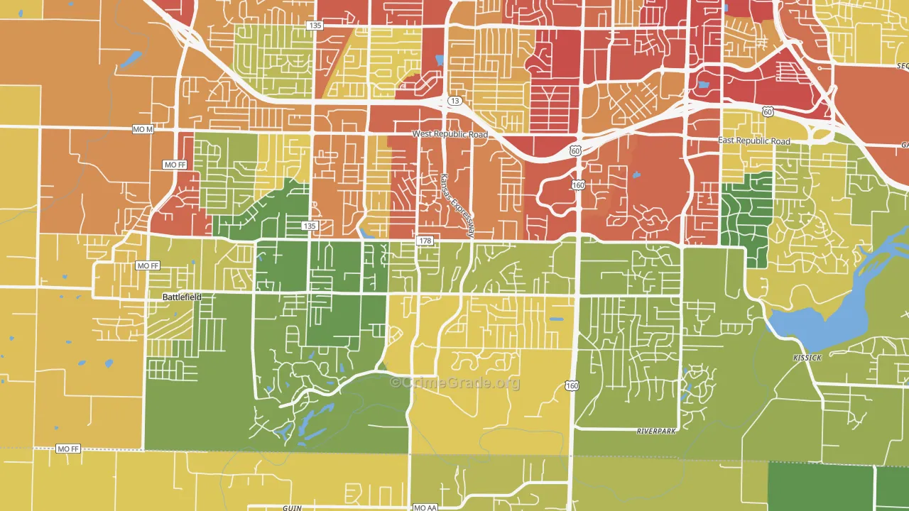 65810, MO Map of Drug-Related Crime Rates