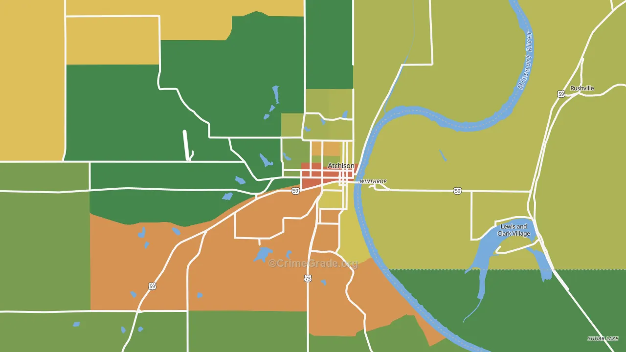 66002, KS Map of Drug-Related Crime Rates