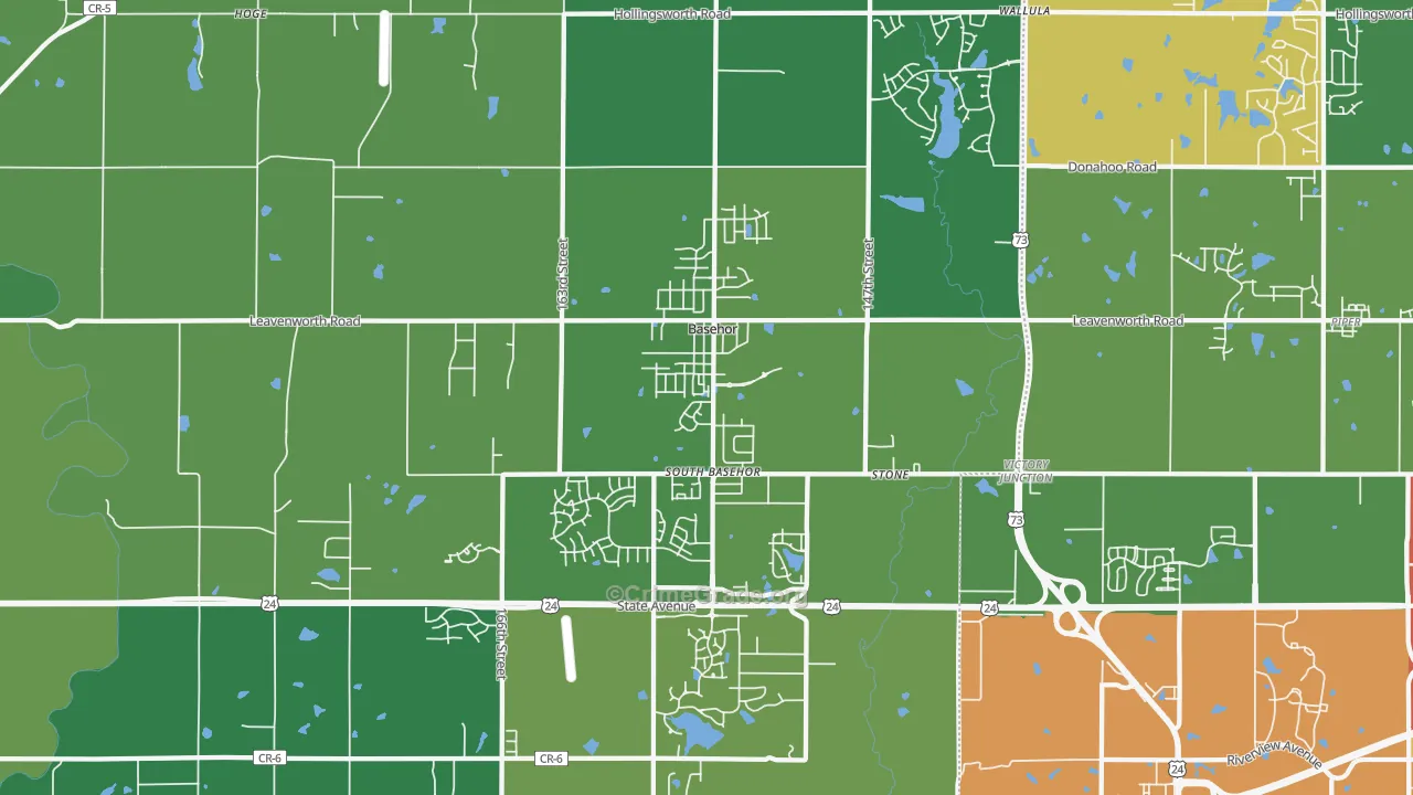 66007, KS Map of Drug-Related Crime Rates
