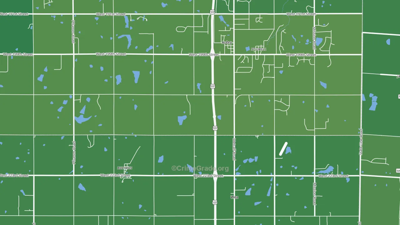 66013, KS Map of Drug-Related Crime Rates