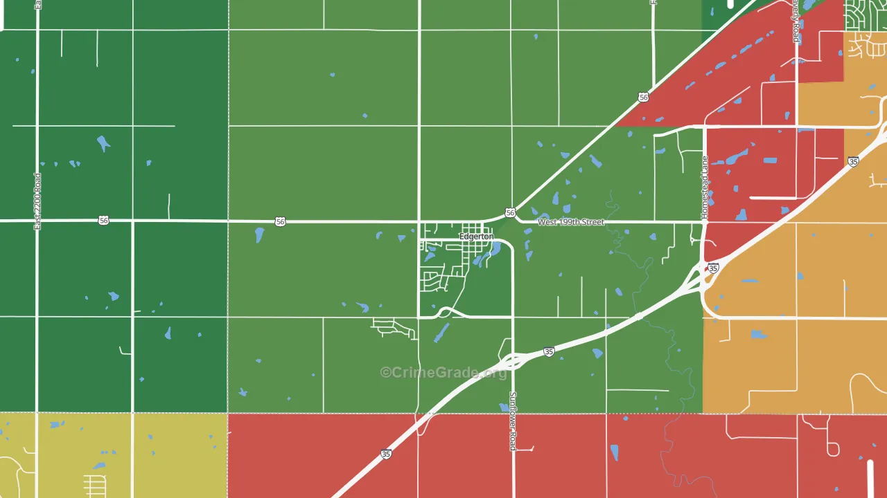 66021, KS Map of Drug-Related Crime Rates