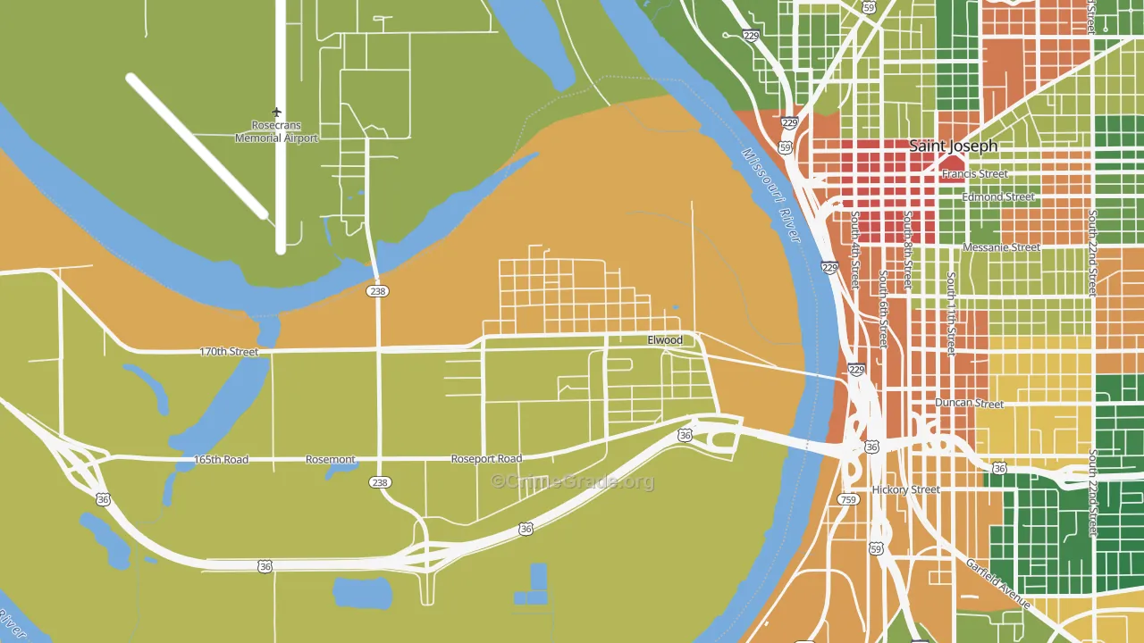 66024, KS Map of Drug-Related Crime Rates