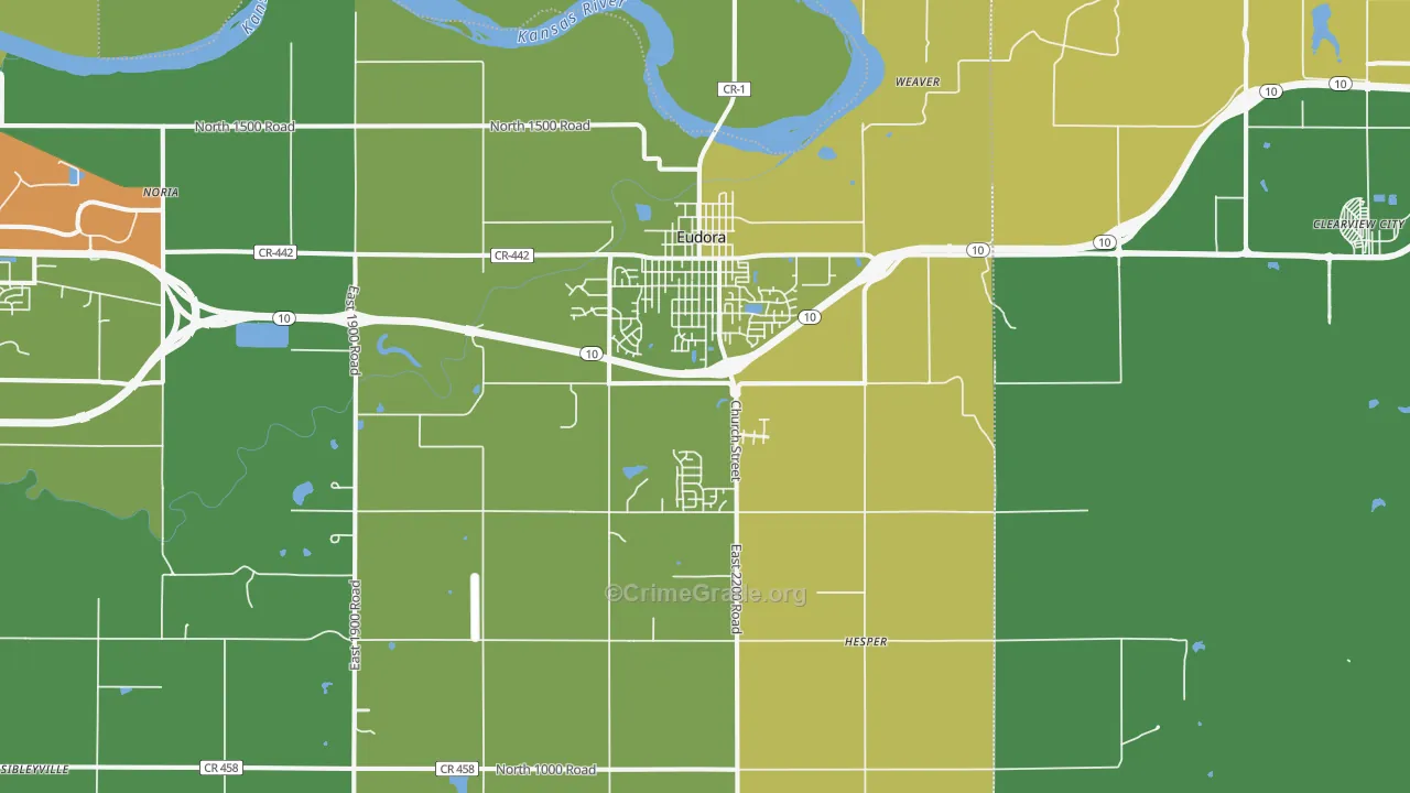 66025, KS Map of Drug-Related Crime Rates