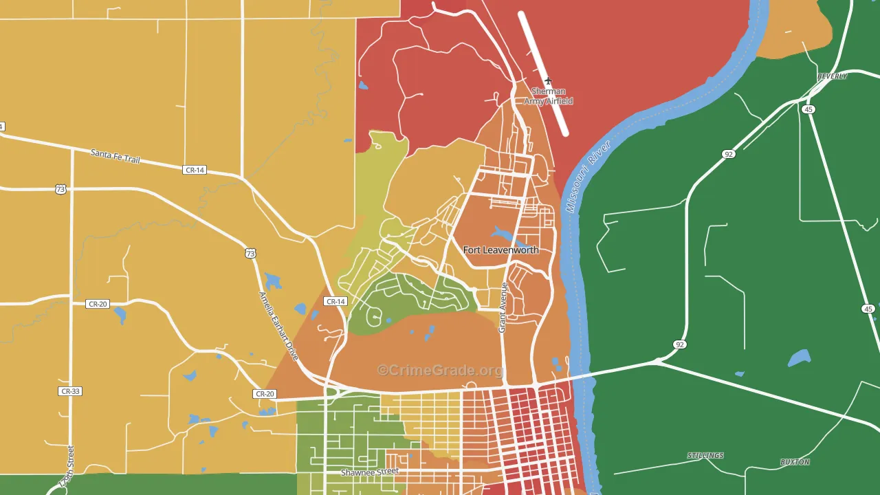 66027, KS Map of Drug-Related Crime Rates