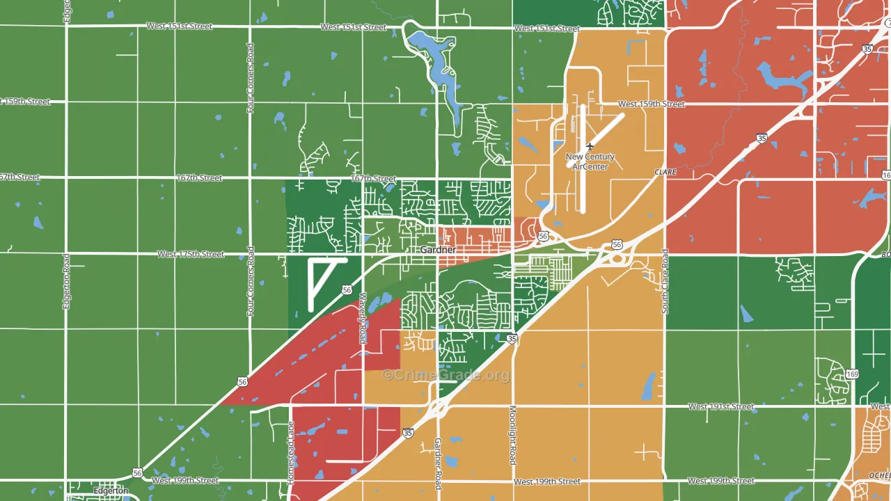 66030, KS Map of Drug-Related Crime Rates