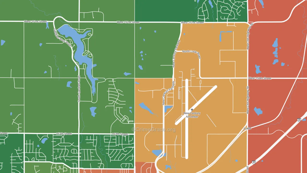 66031, KS Map of Drug-Related Crime Rates