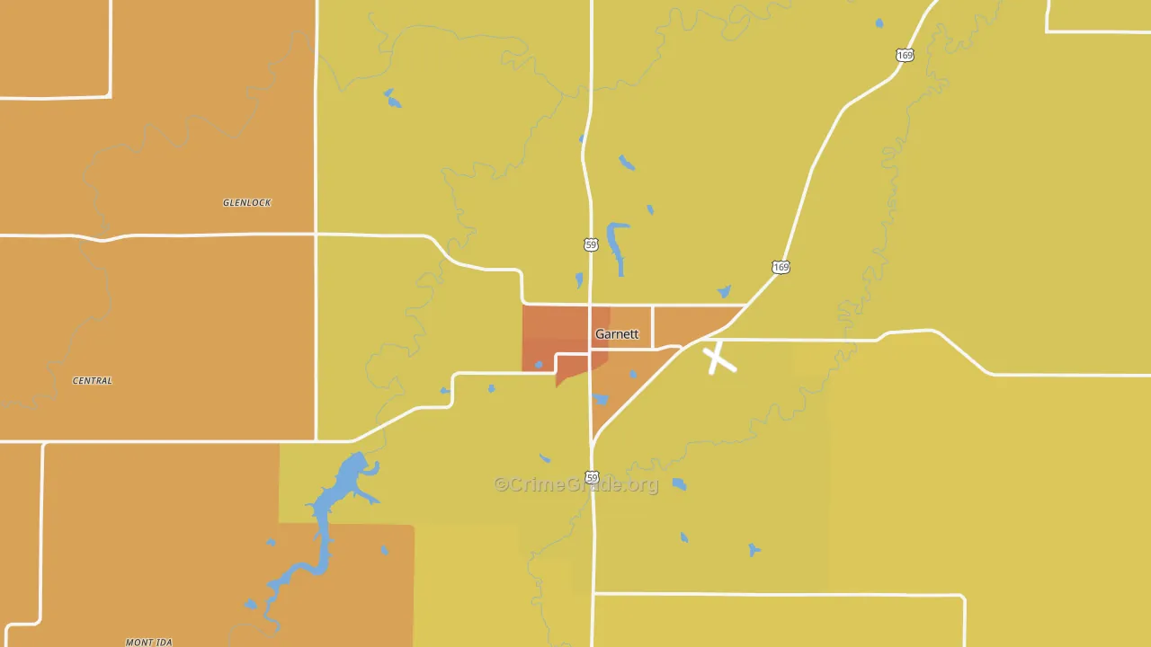 66032, KS Map of Drug-Related Crime Rates