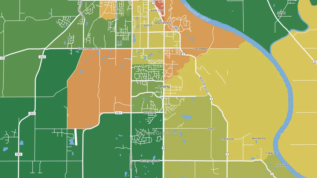 66043, KS Map of Drug-Related Crime Rates