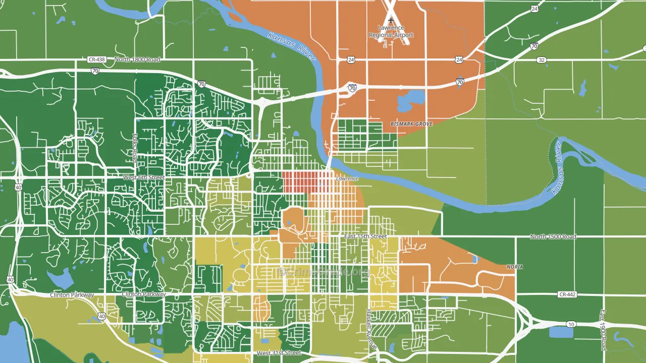 66044, KS Map of Drug-Related Crime Rates