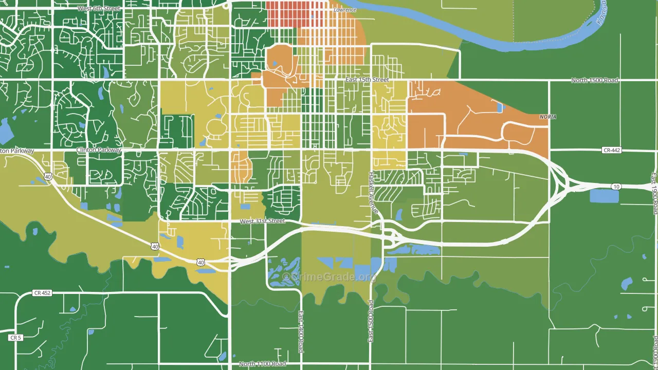 66046, KS Map of Drug-Related Crime Rates