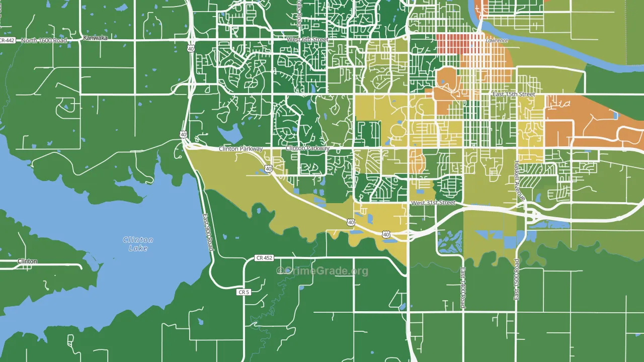 66047, KS Map of Drug-Related Crime Rates