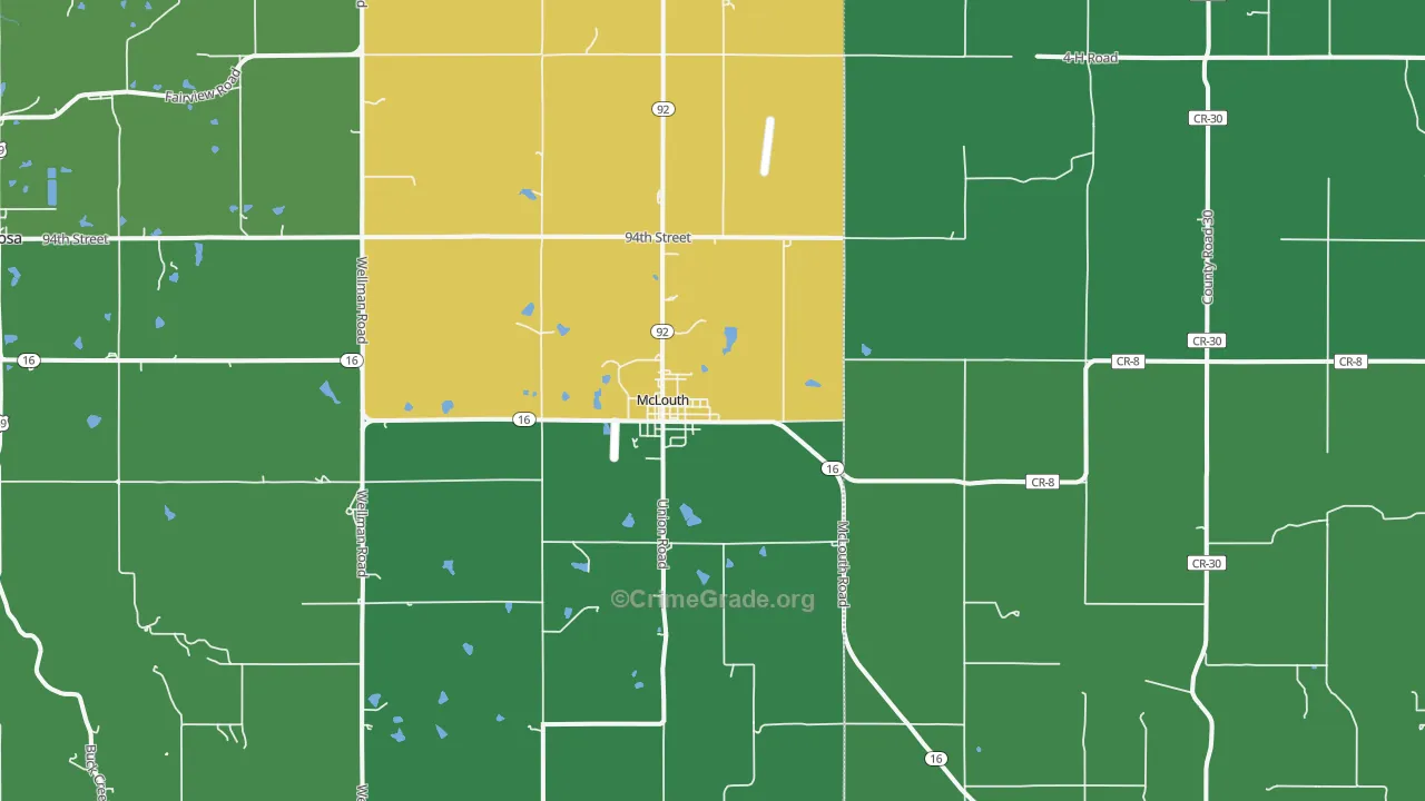 66054, KS Map of Drug-Related Crime Rates